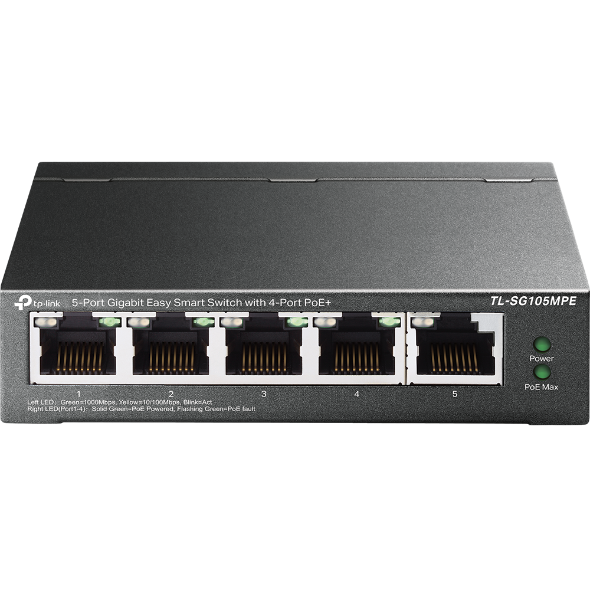 TP-Link SG105MPE - 5 Port Gigabit Smart Switch (4 Port PoE+ 65W) - Image 2