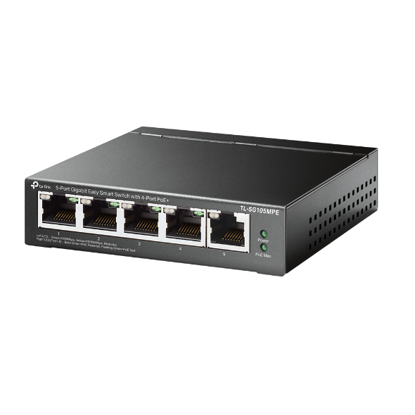 TP-Link SG105MPE - 5 Port Gigabit Smart Switch (4 Port PoE+ 65W)