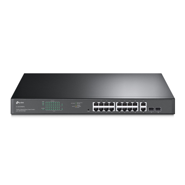 TP-Link JetStream SG1218MPE - 18-Port Gigabit PoE Smart Switch (16-Port PoE+ 250W)