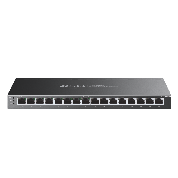 TP-Link JetStream SG2016P - 16 Port Gigabit Smart Switch (8 Port PoE+ 120W)