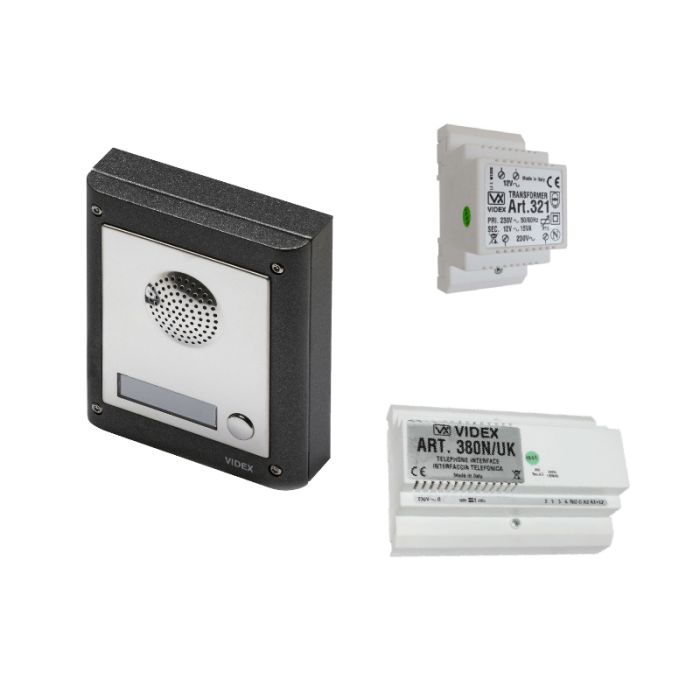 Videx 4000 Series - 1 Button w/ 380 Interface & Optional Codelock